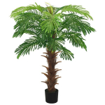 vidaXL kunsttaim, sago palm lillepotiga, 140 cm, roheline