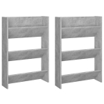 vidaXL seina kingakapid 2 tk, betoonhall, 60x18x90 cm, puitlaastplaat, Pilka