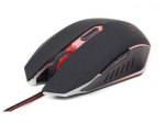 Hiire - GEMBIRD - MUSG-001-R - USB - Must, Punane - Juhtmega, Optiline