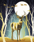 Teemantmosaiigi komplekt 40x50 cm. Teemanditikand, mosaiik-pilt "Noble deer"