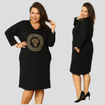 Pluss suuruses naiste kleit Cheryl, must