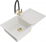 Graniidist k&ouml;&ouml;givalamu Mexen Leo koos segisti ja sifooniga, Valge+Must/Kuld