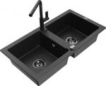 Graniidist k&ouml;&ouml;givalamu Mexen Mario koos segisti ja sifooniga, Metallic black/silver+Black