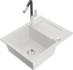 Graniidist k&ouml;&ouml;givalamu Mexen Enzo koos segisti ja sifooniga, Valge+Must/Kroom