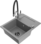 Graniidist k&ouml;&ouml;givalamu Mexen Enzo koos segisti ja sifooniga, Grey+Black/Chrome