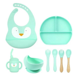 Silikoonist n&otilde;ude komplekt lastele Pingviin, 9 tk.