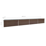 vidaXL aia taimelava tsingitud teras 600 x 80 x 45 cm pruun