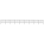 vidaXL terava otsaga aed, terasest, 15,3 x 1,2 m, must