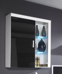 Seinavitriin Cama Meble Samba, valge/must