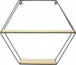 Riiul Intesi Heksagon, must/helepruun