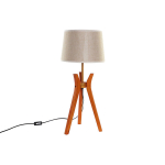Laualamp - M&auml;&auml;ramata - Pruun Bež - Pol&uuml;ester - Puit - 50W 220V
