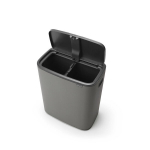 Brabantia Bo touch Bin pr&uuml;gikast, 2x30L, Mineral Concrete Grey