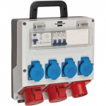 Vooluv&otilde;tu keskus 4/16 IP44, 3x LS 230V/16 A 1xFI 40 A 4-polig 30mA