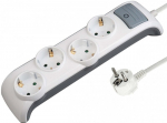 Pikendusjuhe Electraline 62505, 4 pistikupesa, 2 m