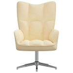 Puhketool vidaXL, kreemjasvalge, samet