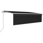 vidaXL automaatne varikatus rulooga, 5 x 3 m, antratsiit, Antracito