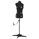 vidaXL reguleeritav kleidimannekeen, naine, must, S, suurus 33-40