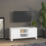 vidaXL t&ouml;&ouml;stuslik telerikapp, valge, 105 x 35 x 42 cm, metall