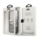 Karl Lagerfeldi &uuml;mbris iPhone 13 Pro jaoks KLHCP13LTGKCK must k&otilde;va&uuml;mbris Karlile &ndash; Choupette Head Gradient