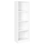 4-osaline raamaturiiul VASAGLE LBC104W, valge