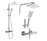 REA Tom du&scaron;ikomplekt kroom koos termostaadiga