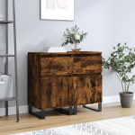 vidaXL puhvetkapid 2 tk, suitsutatud tamm, 40 x 35 x 70 cm, tehispuit