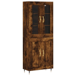 vidaXL k&otilde;rge kapp, suitsutatud tamm, 69,5 x 34 x 180 cm, tehispuit