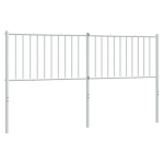 vidaXL metallist voodipeats, valge, 160 cm