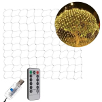 LED valguskardinad 160 LED USB - soe valge