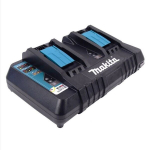 Laadimiskomplekt Makita, 18 V, topeltlaadijaga