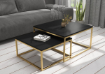 Diivanilaua komplekt Adrk Furniture Kama, must/kuldne