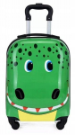 Laste kohver 3D Crocodile, roheline