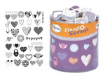 Templite komplekt Aladine Creative Stamp 35tk Hearts + templipadi must