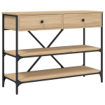 vidaXL konsoollaud sahtlite ja riiulitega, Sonoma tamm, tehispuit