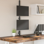 Teleri kinnitus vidaXL kahe monitori alus, must, teras VESA 75/100 mm