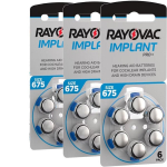 Rayovac Impant Pro+ 675, PR44 akud kohleaarimplantaatide jaoks, 18 tk