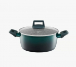 Ambition alumiiniumist kaanega pott Ombre Green, 24cm, 2,4l