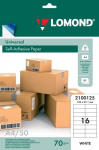 Kleebiste kleeppaber Lomond Self-Adhesive Universal Labels, 16/105x37, A4, 50 lehte, valge
