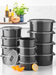OKKO - KITCHEN - Toiduainete s&auml;ilitamise konteiner, 12 tk, 22x9,5 cm / 400 ml
