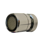 Kroomitud p&ouml;&ouml;rel (&uuml;ldine) 22F vees&auml;&auml;stliku aeraatoriga, veevool 6l/min, kummist tihendiga