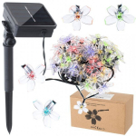 P&auml;ikeselised lilleaia valgustid 7 m 50 LED mitmev&auml;rvilised