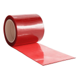 vidaXL uksekardin, punane, 200 mm x 1,6 mm 10 m, PVC