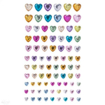 Kleepuvad kristallid S&uuml;damed, 84 tk