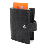Nahast kaardihoidja RFID Leonardo Verrelli&reg;, must