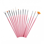 Pintslite komplekt k&uuml;&uuml;nte kaunistamiseks, 15 tk - roosa