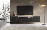 Tv-kapp ADRK Furniture Noemi, must/valge