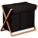 Pesukorv 3 lahtriga, must