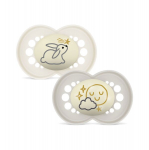 Lutt Mam Original Night Silicone Neutral, 6-16 kuud, 2 tk.