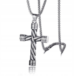 H&otilde;bedast terasest kett RIST 308 308, SUSPENSION Sidabrinė plieno grandinė CROSS 308