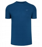 4F Meeste T-s&auml;rk DENIM r. L - Sinine Logoga T-s&auml;rk Meestele
